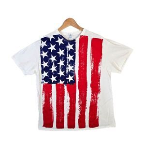 American Flag USA AOP Delta Pro Weight Shirt Mens XL Short Sleeve Vintage Y2K